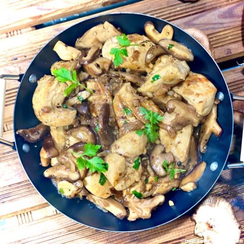 Poulet sauté aux champignons Shiitaké