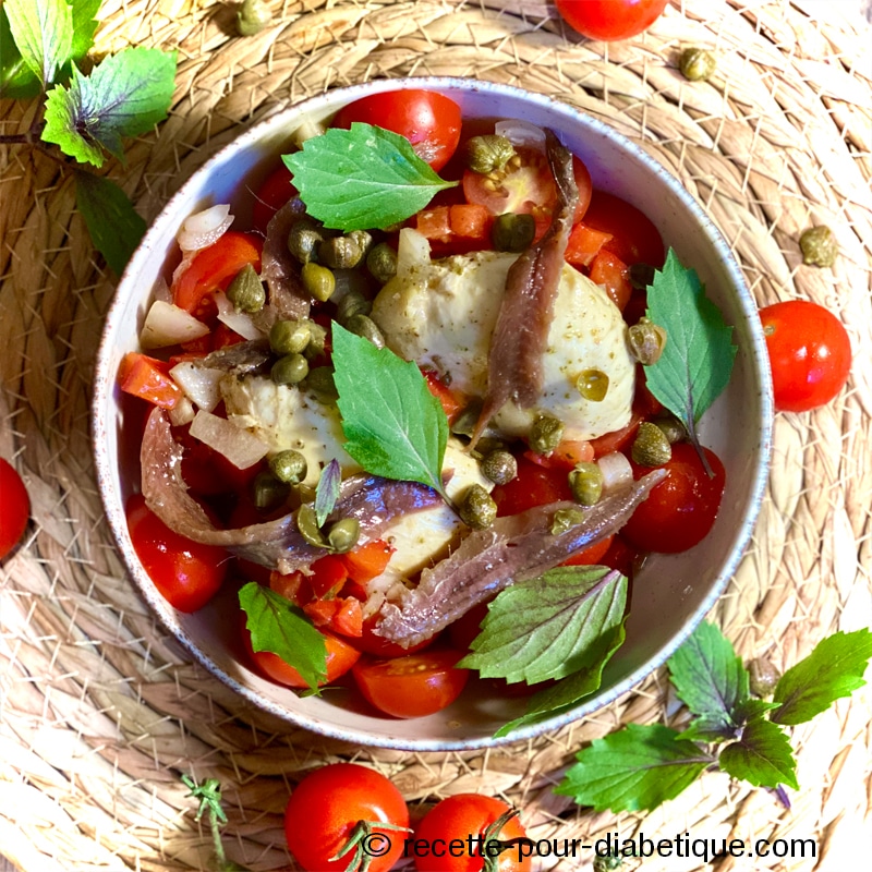 Tomate La Mozzarella Marin E Avec C Pres Et Anchois