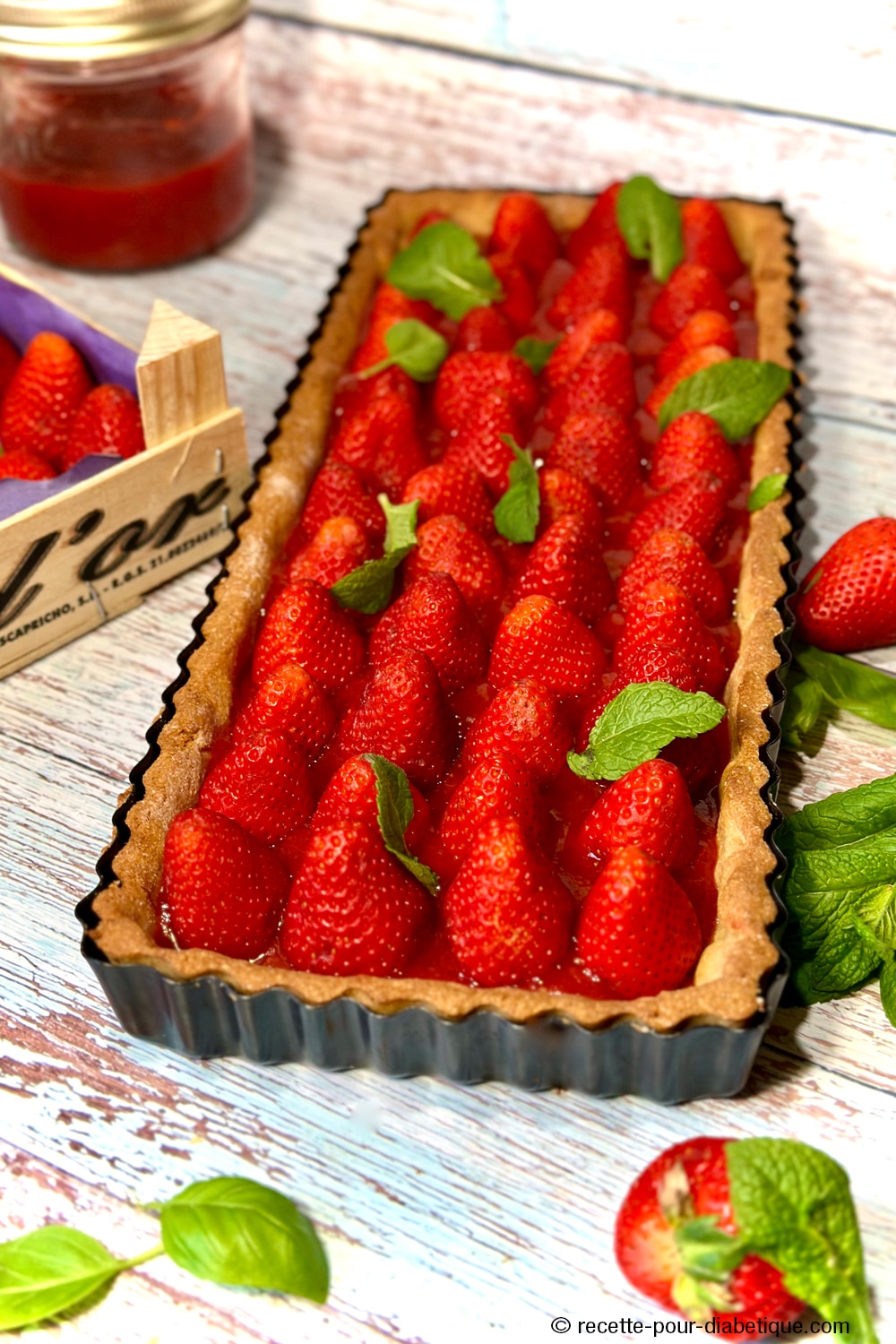 Tarte Aux Fraises Sans Cr Me P Tissi Re Ig Bas Et Sans Sucre