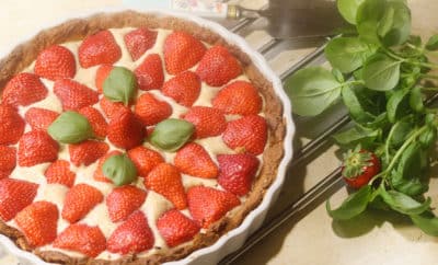 Tarte Aux Fraises Ig Bas Creme Patissiere Et Basilic