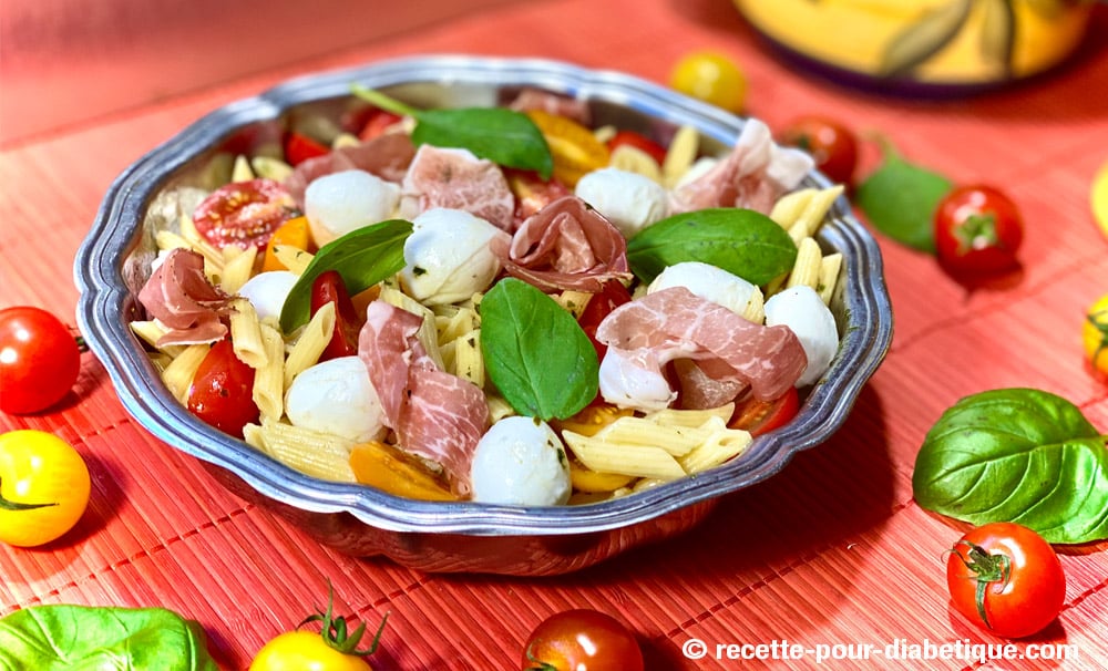 Salade à L'Italienne : Pâtes, Mozzarella, Speck ...