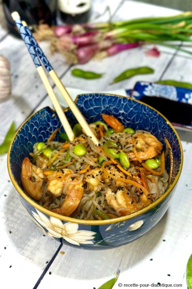 Konjac Bowl aux Crevettes à l'asiatique