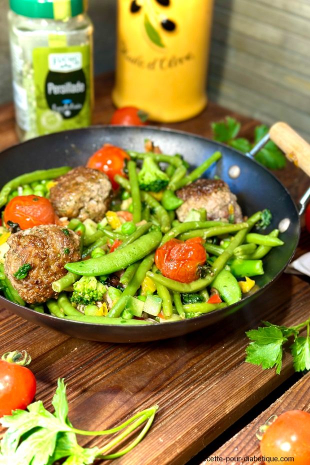 Boulettes de boeuf aux légumes