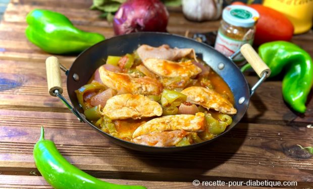 Aiguillettes de Poulet en Piperade