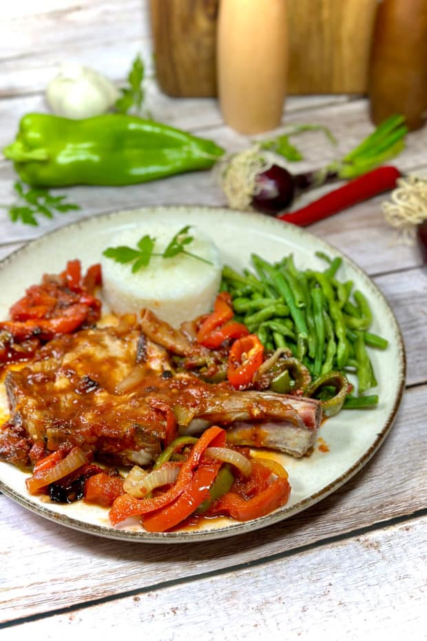 Côte de Veau à la Basquaise