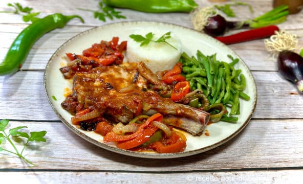 Côte de Veau à la Basquaise