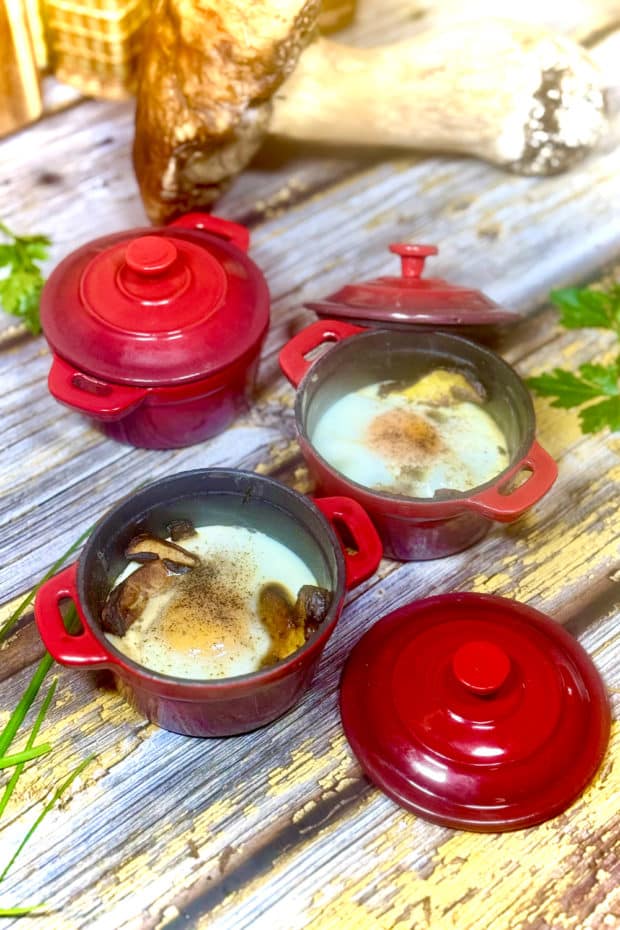 Oeufs Cocotte aux Cèpes