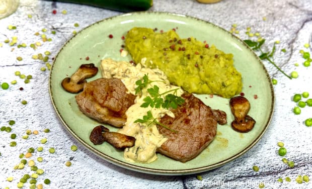 Faux filet de boeuf sauce aux cèpes