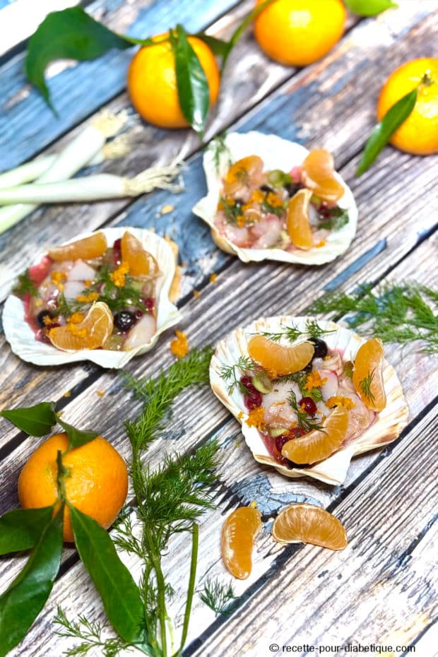 Ceviche de Saint-Jacques à la Clémentine